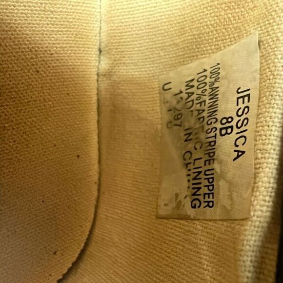 Chaps Women's Blue & White Stripe Jessica Slide On Loafers Size 8 - Picture 8 of 8